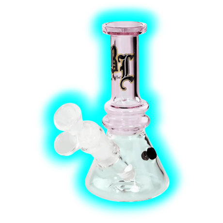 Black Leaf Mini-Bubbler mit Chillum-Stecksystem Pink 15.5cm