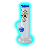 Black Leaf Mini Glass Bong Skull 14.2cm