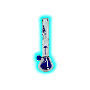 Black Leaf Percolator Flamming Skull Beaker Blau