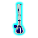 Black Leaf Percolator Flamming Skull Beaker Blau
