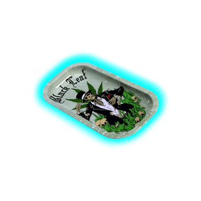 Black Leaf Rolling Tray Hempmaster 206 x 105mm