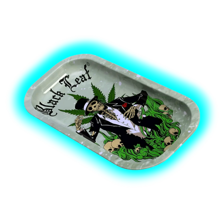 Black Leaf Rolling Tray Hempmaster 206 x 105mm