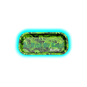 Black Leaf Rolling Tray In Weed we Trust 206 x 105mm