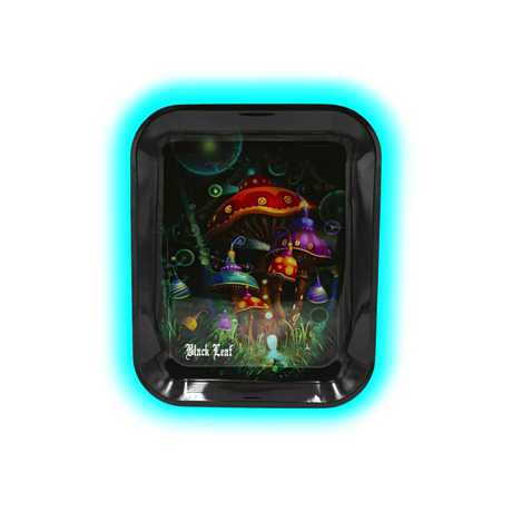 Black Leaf Rolling Tray L Mushroom 340 x 270mm