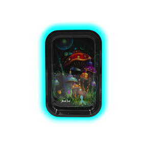 Black Leaf Rolling Tray M Mushroom Medium 175 x 275mm