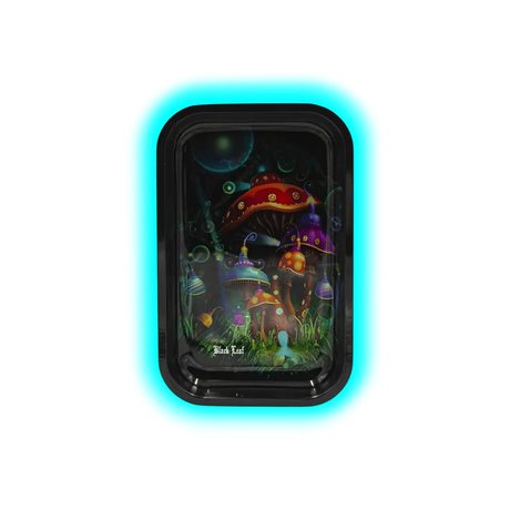 Black Leaf Rolling Tray M Mushroom Medium 175 x 275mm