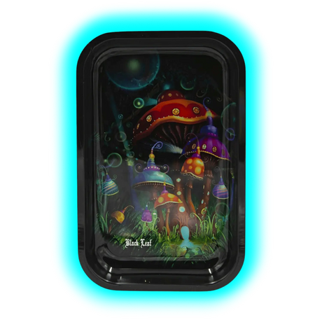 Black Leaf Rolling Tray M Mushroom Medium 175 x 275mm