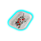 Black Leaf Rolling Tray S Skull and Roses 140 x 180mm