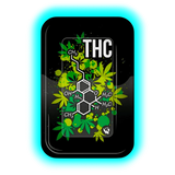Black Leaf Rolling Tray THC Molecule 275 x 175mm