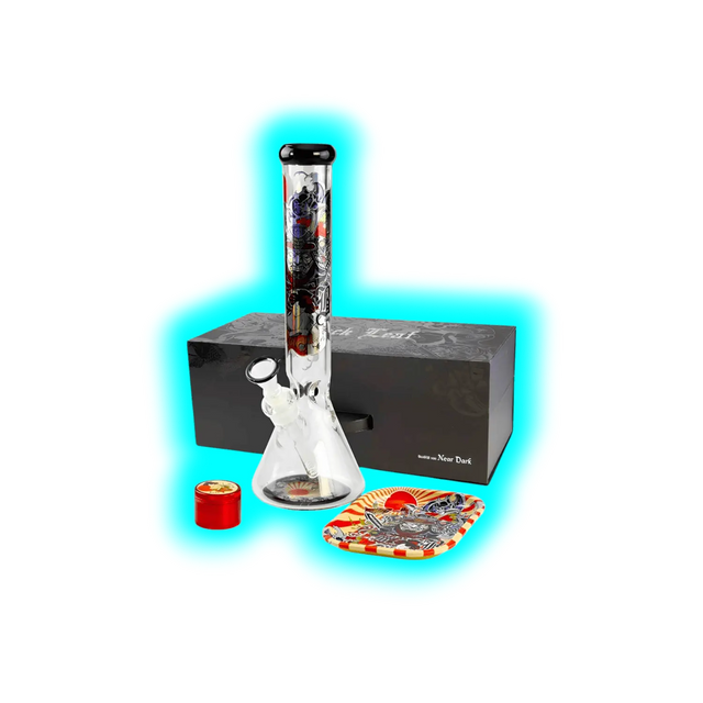 Black Leaf Ronin und Geisha Ice Bong Set 40cm