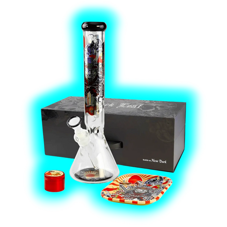 Black Leaf Ronin und Geisha Ice Bong Set 40cm