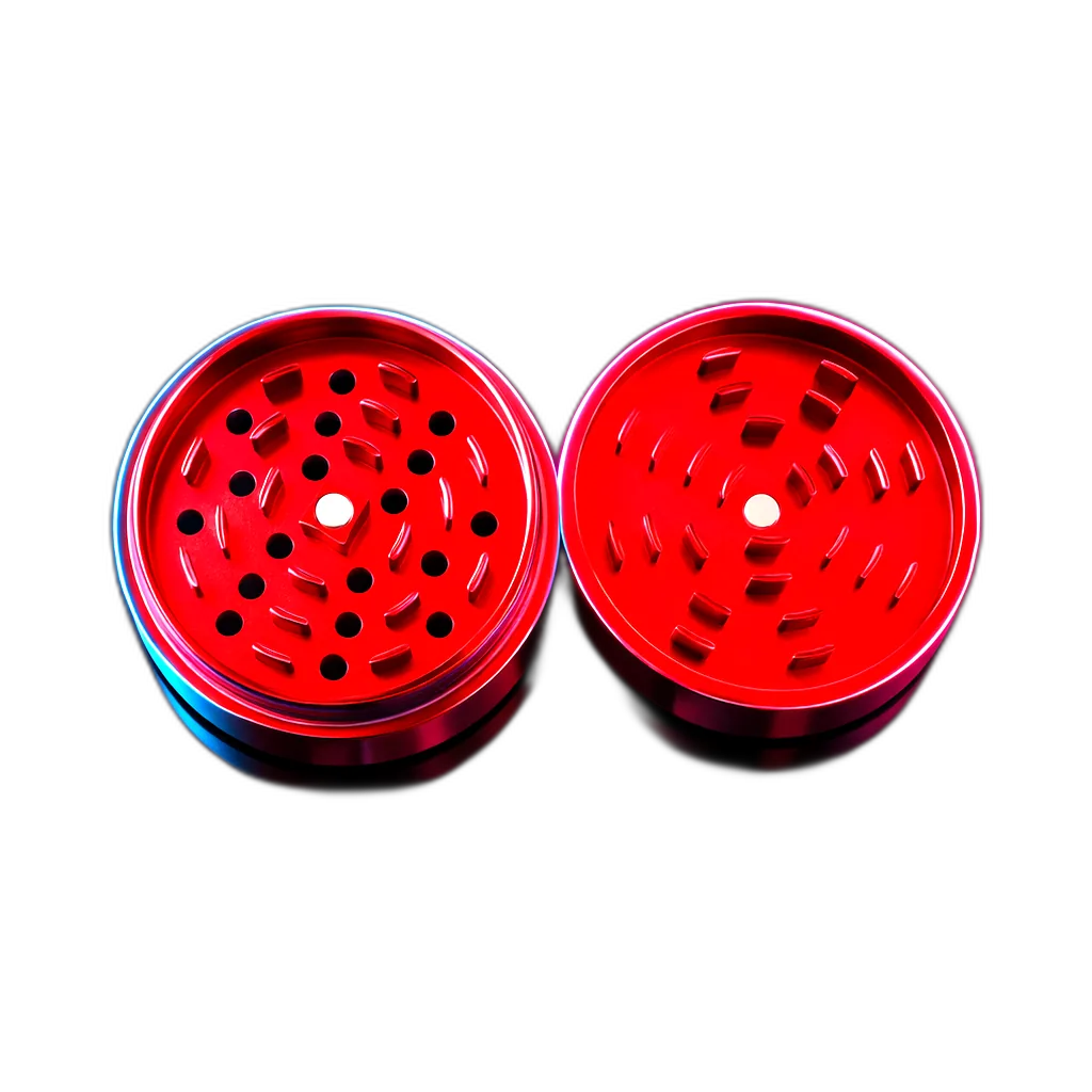 Black Leaf SPHERE Grinder 4 Parts Red von der Seite gesehen (Seitenansicht)