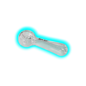 Black Leaf Spoon Glass Pipe 12.3cm