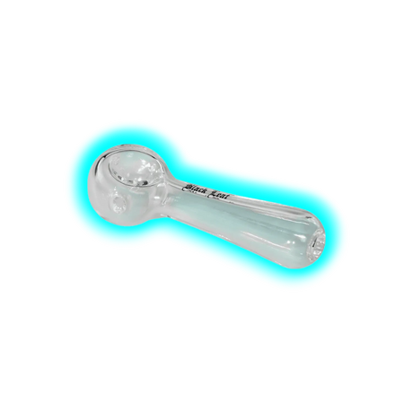 Black Leaf Spoon Glass Pipe 12.3cm