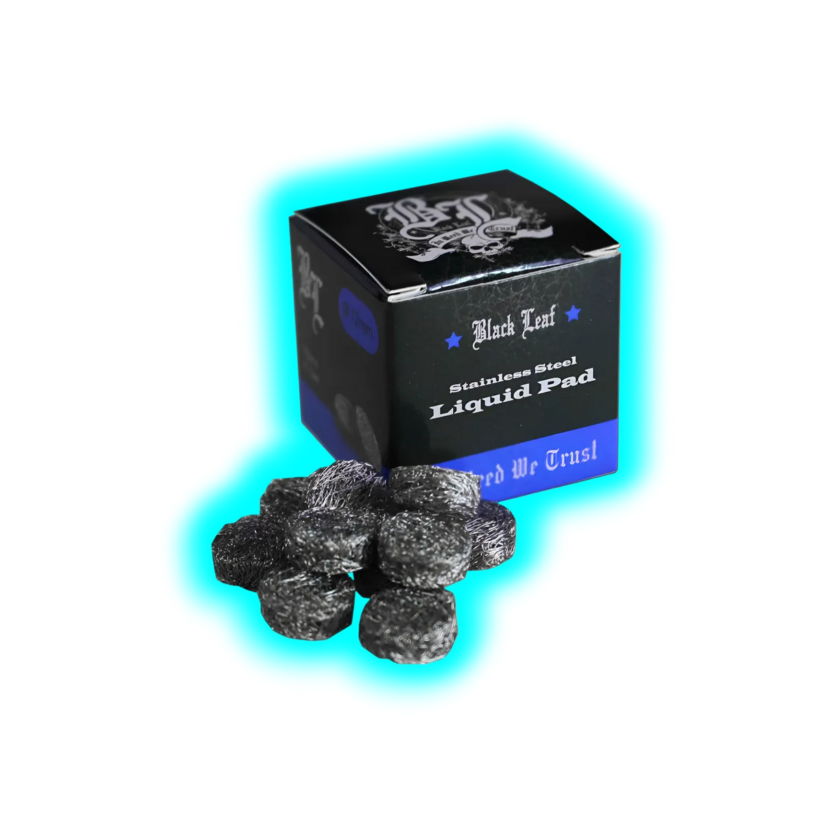 Black Leaf Stainless Steel Drip Pads for Liquid 12mm 10pcs