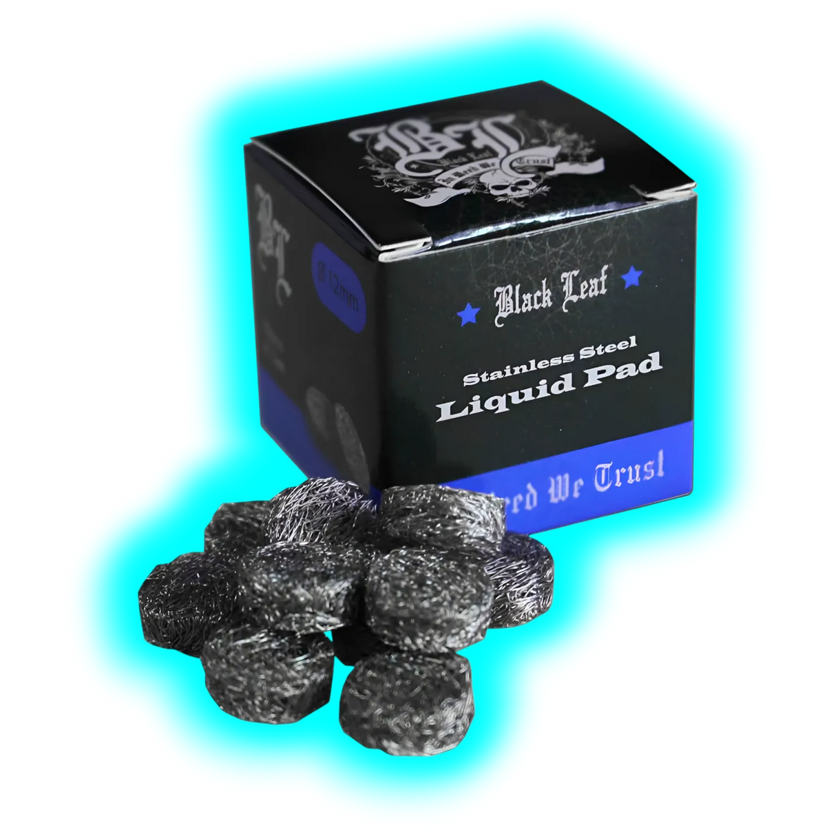 Black Leaf Stainless Steel Drip Pads for Liquid 12mm 10pcs