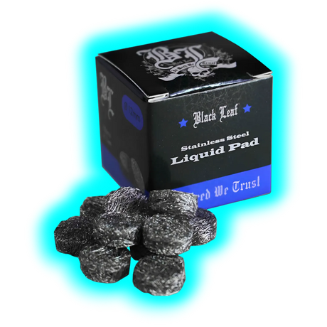Black Leaf Stainless Steel Drip Pads for Liquid 12mm 10pcs