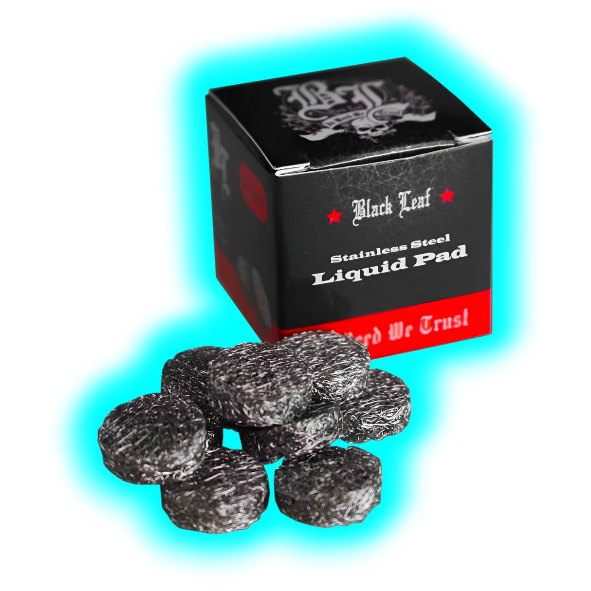 Black Leaf Stainless Steel Drip Pads for Liquid 15mm 10pcs