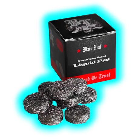 Black Leaf Stainless Steel Drip Pads for Liquid 15mm 10pcs