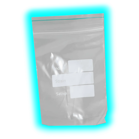Black Leaf Zip-Bag Clear Strain Info 70 x 100mm 100pcs