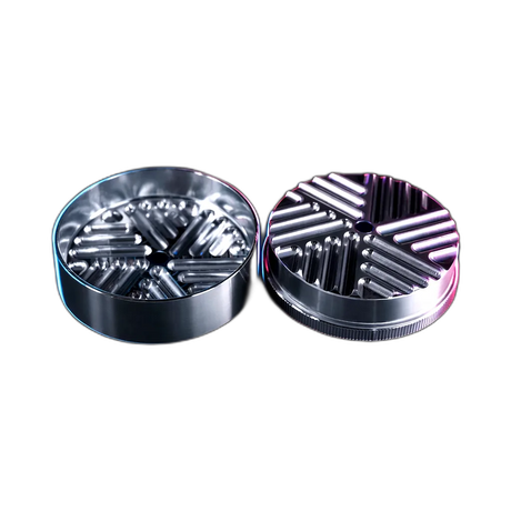Blackleaf Aluminium Grinder The Pusher 2 Silver 2 Parts