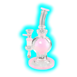 BLAZE GLASS Golf Ball Bubbler Pink