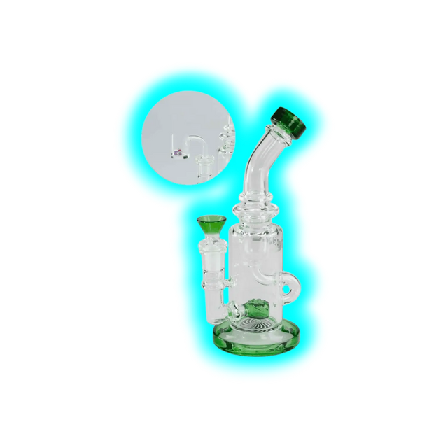 Blaze Glass Recyclerbong Green 21cm