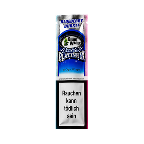 Blunt Wraps Double Platinum Blueberry 2 in 1