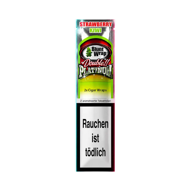 Blunt Wraps Double Platinum Strawberry Kiwi 2 in 1