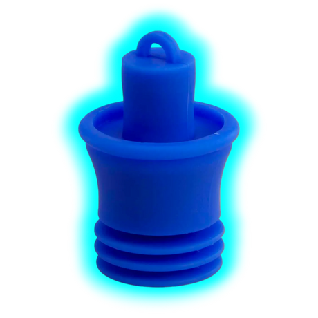 Bong Joint Mouthpiece Plug Silicone Blue NS14