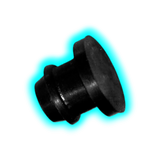 Bong Rubberplug Kick Hole Black