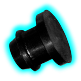 Bong Rubberplug Kick Hole Black