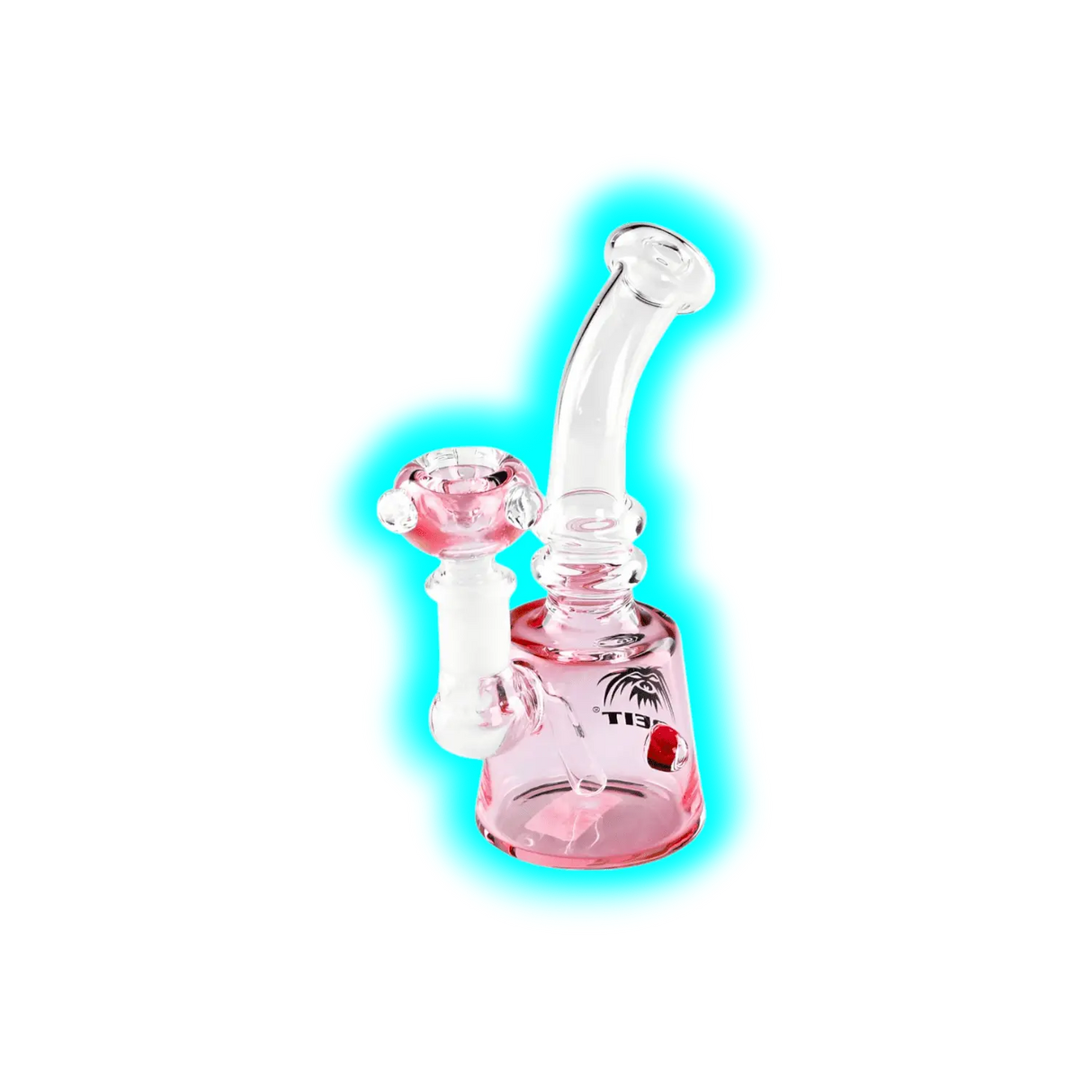 Breit Glasbong pink