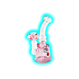Breit Glasbong pink