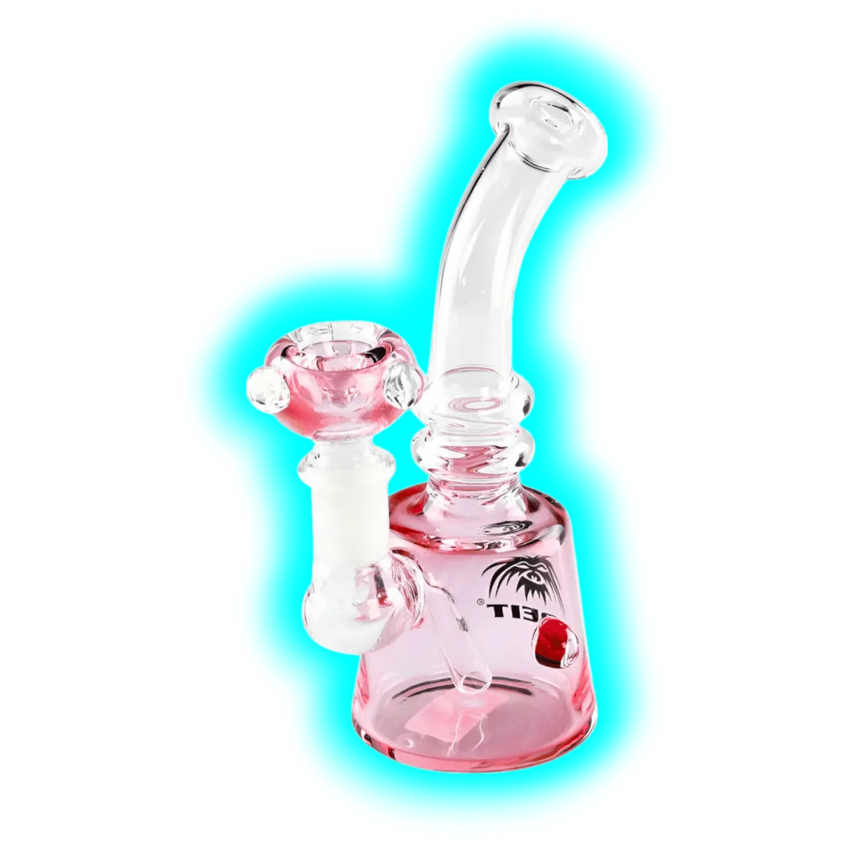 Breit Glasbong pink