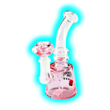 Breit Glasbong pink