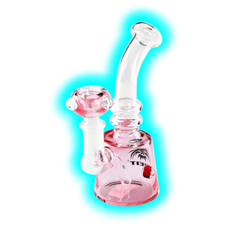 Breit Glasbong pink