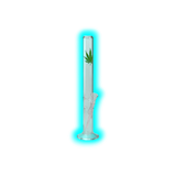 Breitseite Glasbong Ice Hanfblatt