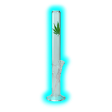 Breitseite Glasbong Ice Hanfblatt