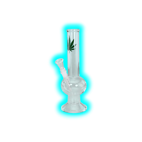 Breitseite Glassbong Cannabisleaf round 35cm