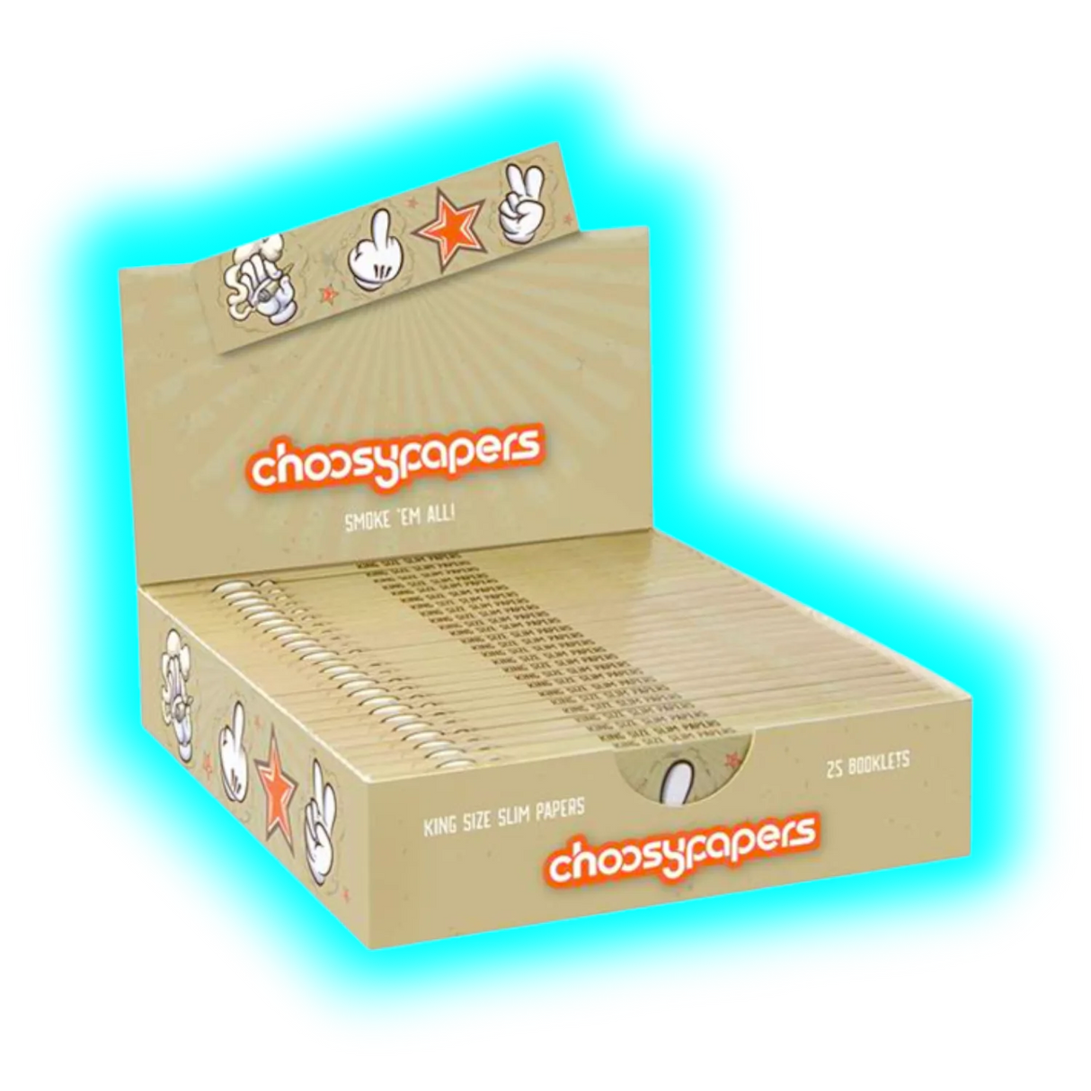 Choosypapers King Size Slim Comic Hands Box 25pcs