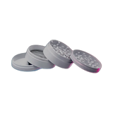 CNC Grinder White Unicorn Bong 4 Parts 50mm