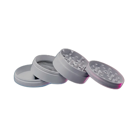 CNC Grinder White Unicorn Bong 4 Parts 50mm