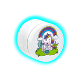 CNC Grinder White Unicorn Bong 4 Parts 50mm