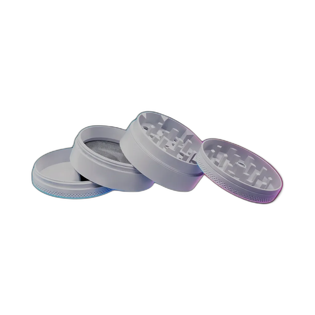CNC Grinder White Unicorn Puke 4 Parts 50mm in der Frontansicht