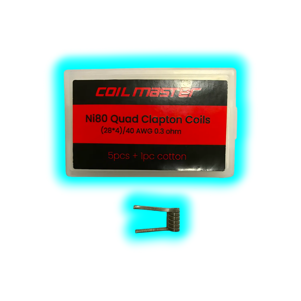 Coil Master Ni80 Quad Clapton Coils 28x4 40awg 0.3 Ohm 5pcs