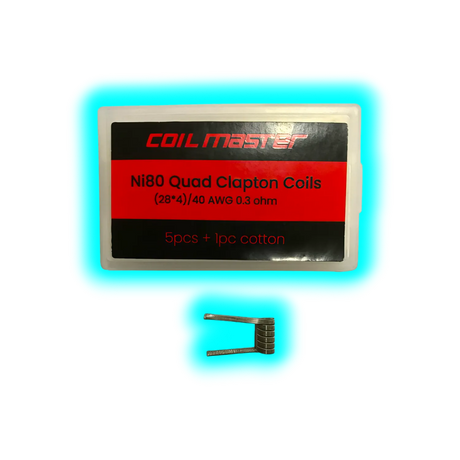 Coil Master Ni80 Quad Clapton Coils 28x4 40awg 0.3 Ohm 5pcs