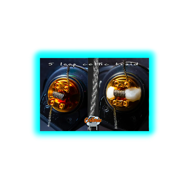 Coileria 5 Loop Celtic Braid Edelstahl Coils 0.4Ohm