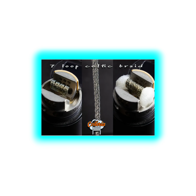 Coileria 7 Loop Celtic Braid Edelstahl Coils 0.32Ohm