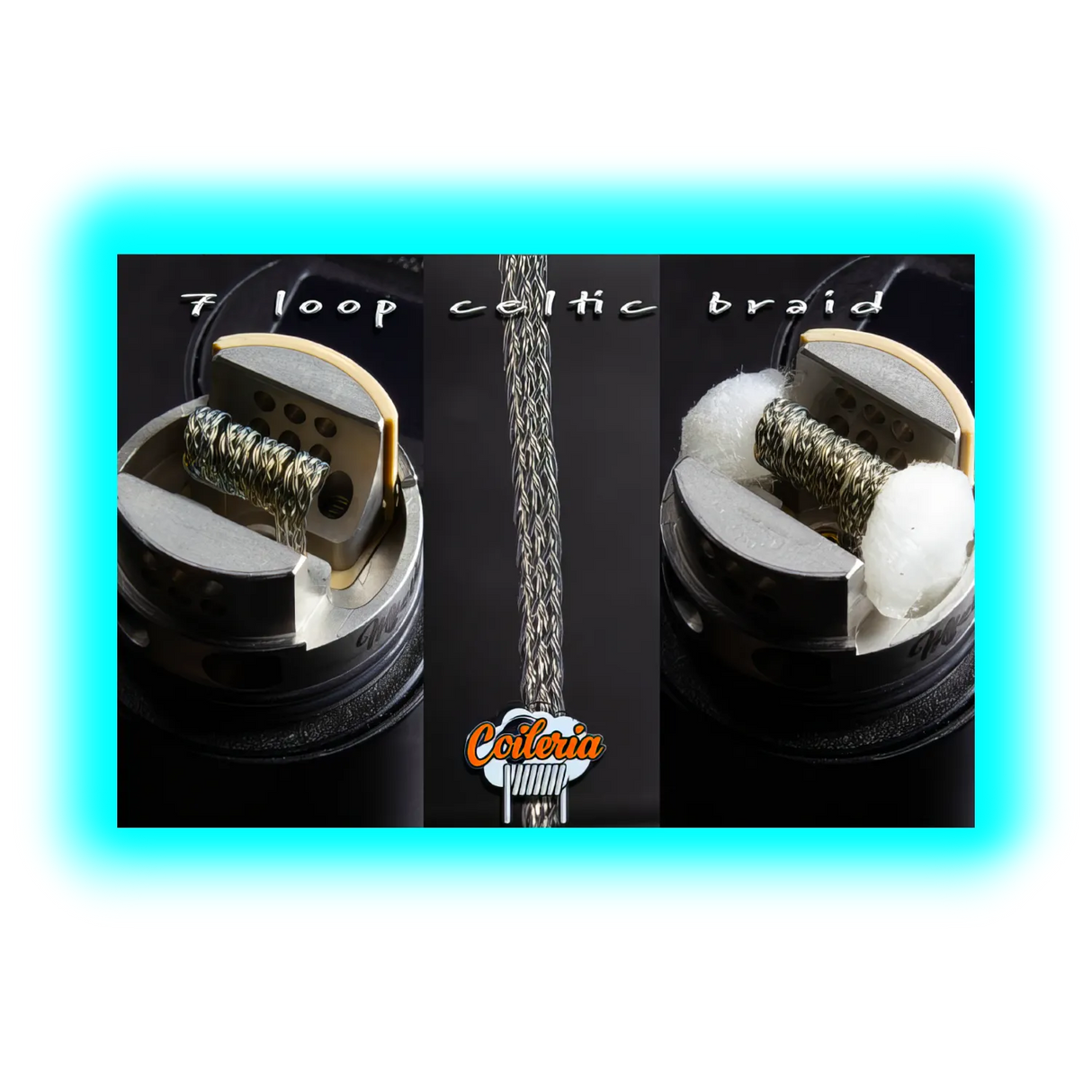 Coileria 7 Loop Celtic Braid Edelstahl Coils 0.32Ohm